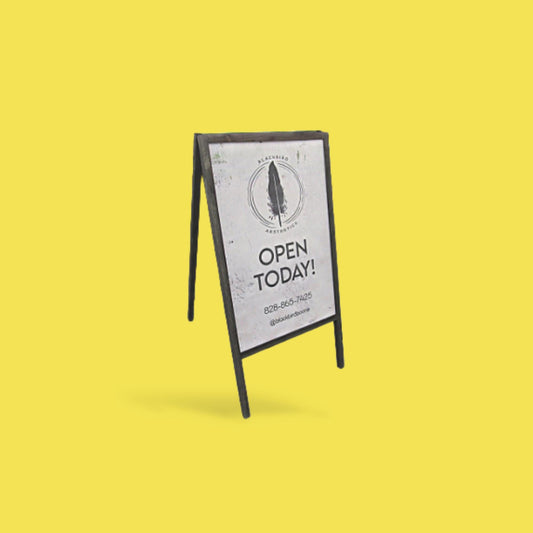 Sidewalk Sign A Frame Folding Sign Affordable Business Sign Your Logo Free Standing Extra Large Commercial Hinge Outdoor Advertising