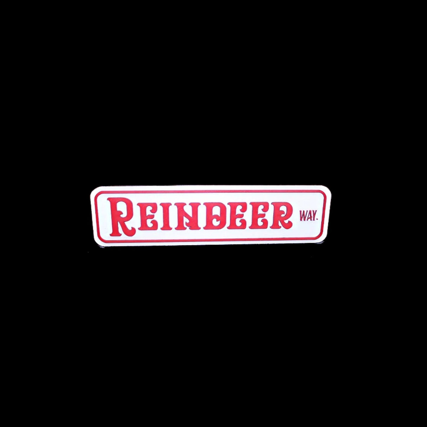 Reindeer Way Street Sign Directional Christmas Winter Santa Wooden Handmade Decor Prop Decoration Layered Sign 3D