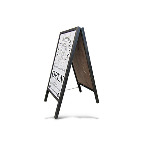 Custom Book Store Front Sign A frame Dog Basset Hound Freestanding Logo Personalized Business Commerical Signage Foldable Wooden Outdoor
