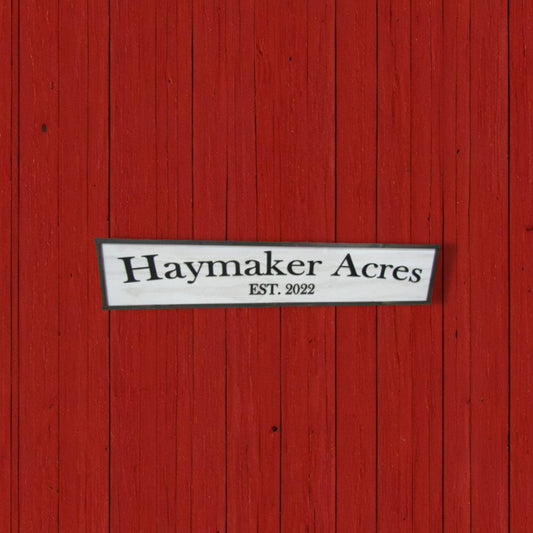 Large Custom Wooden Sign Personalized Farm Acres Haymaker Homestead Indoor Outdoor Made to Order 3D Handmade Country Rustic Driveway Framed