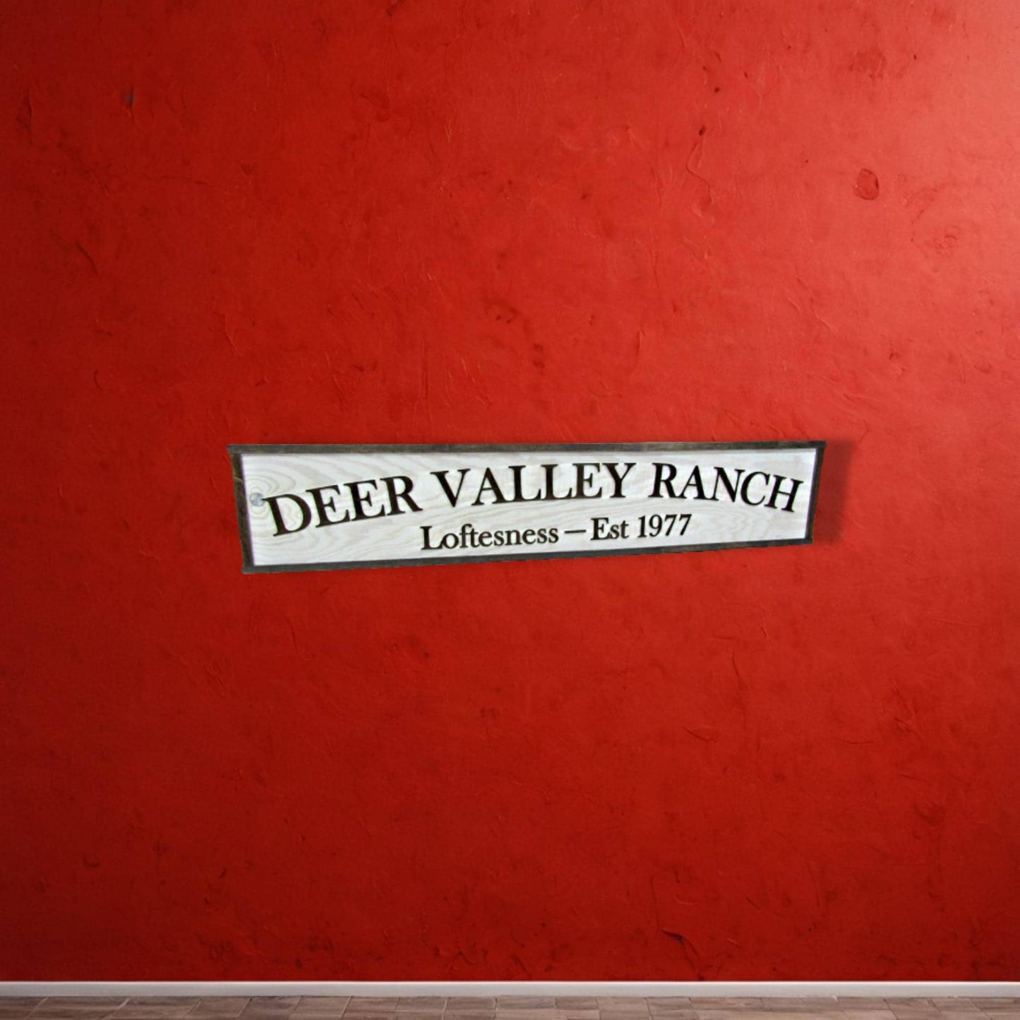 Large Custom Deer Ranch Sign Wooden Over-sized Rustic Business Logo Wood Laser Cut Out 3D Made to Order Signage Entrance Personalized XL