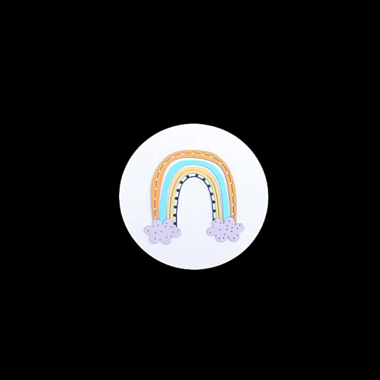 Rainbow Boho Colorful Nursery Bohemian Pastel Girls Room Bedroom Bathroom Decor handmade wooden sign 3D Layered Wall Art Round