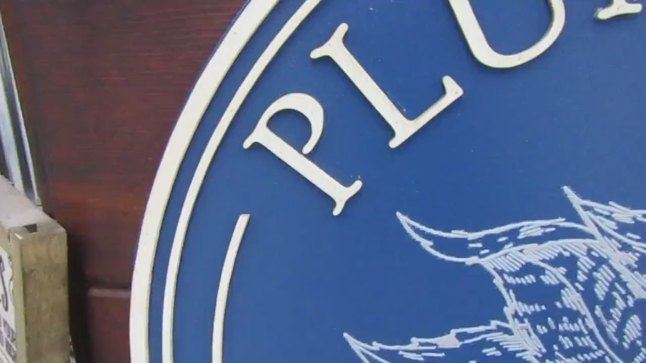 Custom Wooden Business Sign with Raised Letters: Handmade Logo Sign