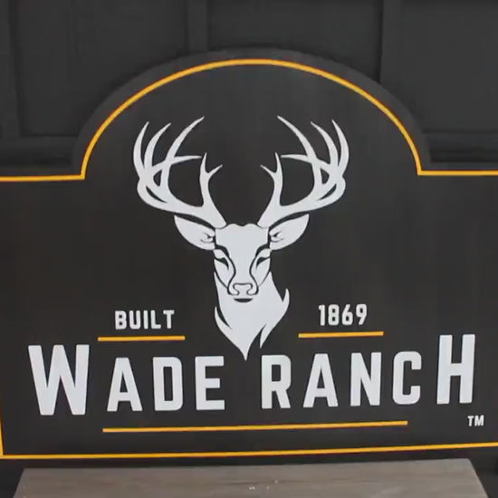 Custom Ranch Sign: Rustic Deer Head Farmhouse Decor