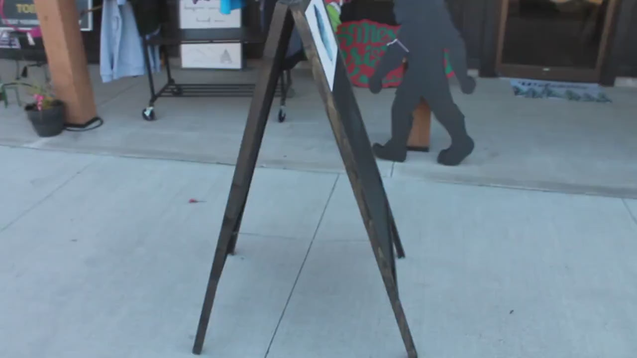 Sidewalk Sign Chalkboard A Frame Folding Sign Affordable Business Sign Your Logo Free Standing Commercial Hinge Outdoor Advertising