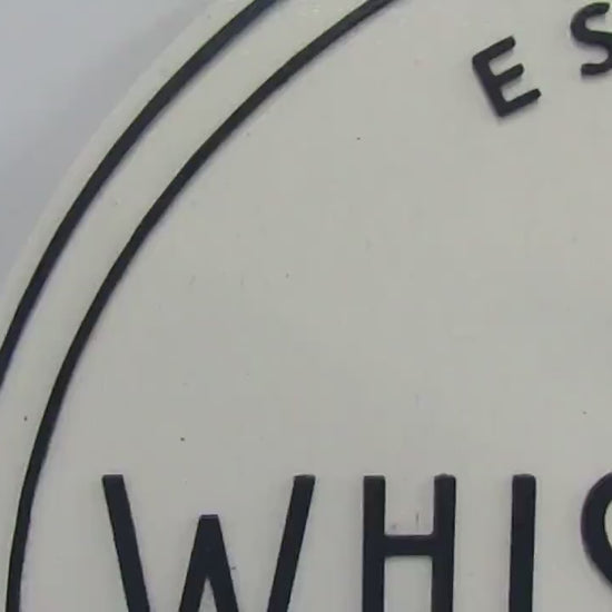 Custom Wooden Logo Sign: Handmade Raised Text Circle