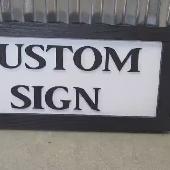 Personalized Custom Sign Rustic 3d Text Handmade Wooden Décor Farm