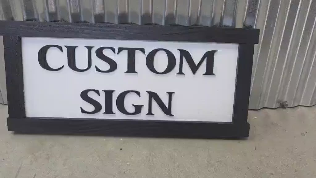 Personalized Custom Sign Rustic 3d Text Handmade Wooden Décor Farm