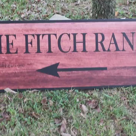 Custom Farm Ranch Arrow Family Outdoors Signage Personalized Rectangle Smooth Printed Weatherproof Waterproof Durable Sustainable PVC