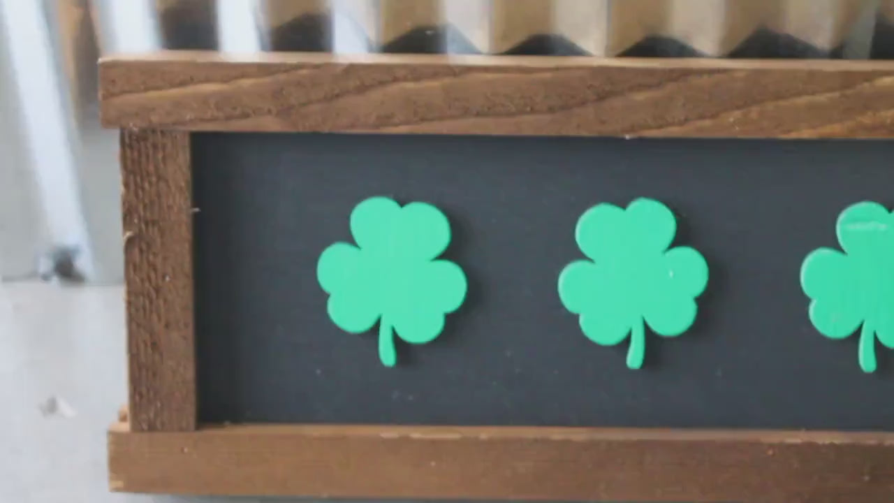 Handmade Clover Wood Sign: St Patrick's Day Decor
