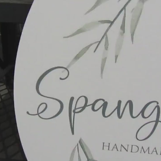 Custom Logo Wood Sign: Small Business Hanging Sign
