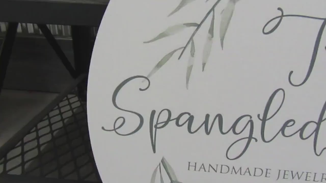 Custom Logo Wood Sign: Small Business Hanging Sign