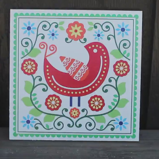 Bird Floral Barn Quilt Window Hanging Decorative Cute Flower Kitchen UV Wood Sign Cute Country Pretty Dove Chicken Outdoor Decor House PVC