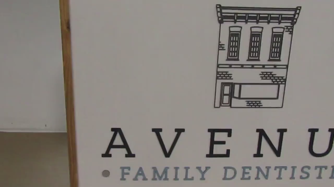 Family Dentist Custom Business Sign Dentistry Historical Rectangle 3D Large Custom Company Indoor Outdoor Small Business Logo Laser Cut Wood