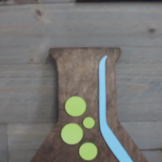 Custom Beaker Science Teacher Chemistry Experiment Personalize Sign Contoured Door Hanger Classroom 3D Made to Order Wooden Handmade