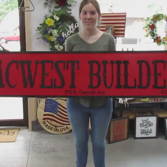 Large 3D Raised Business Sign • Custom Company Name & License Board • Professional Layered Wood or PVC Shop Display