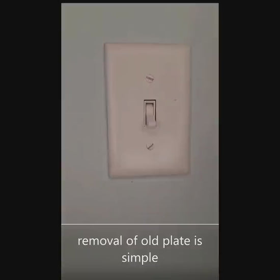 Rustic dark walnut wood color printed painted faux light switch wall cover plate