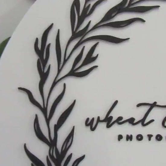 Custom Wood Business Sign: Round Logo Signage, Handmade
