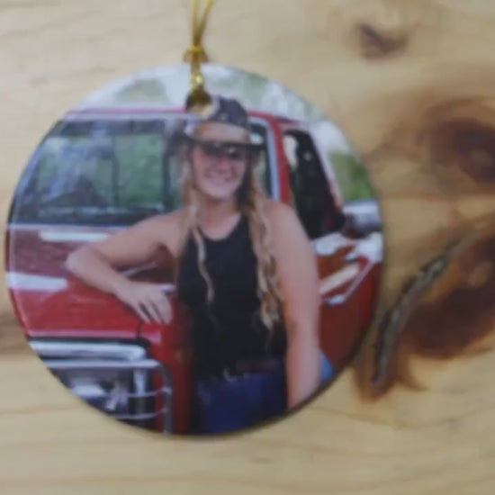 Custom Image Ornament – Printed Ceramic Gift for Christmas or Special Memories
