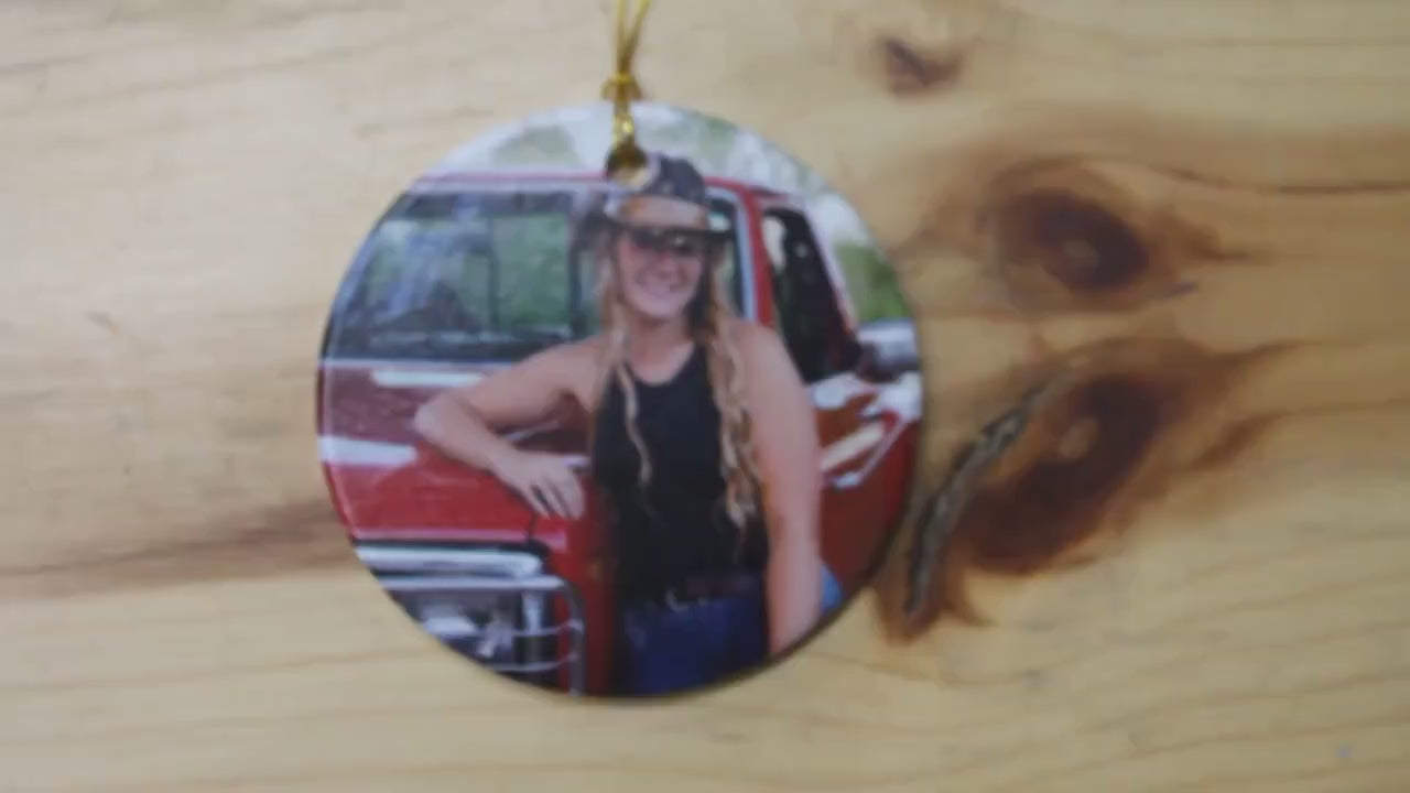 Custom Image Ornament – Printed Ceramic Gift for Christmas or Special Memories