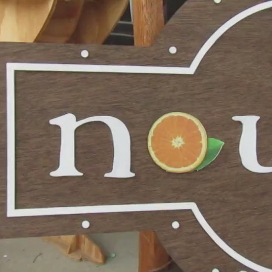 Juice Bar Sign Smoothie Bar Restaurant Sign Custom Business Sign Exterior Outdoor Wooden Orange Fruits Fresh Snack bar FootstepsinthePast