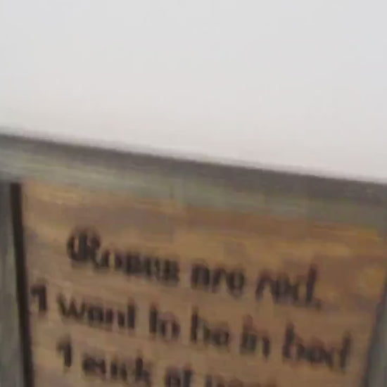 Coffee Homebody Roses are Red Want To Be In Bed Poetry Handmade Decor Gift Idea Sleepy Funny Morning Person Wooden Decor 3D Raised Text