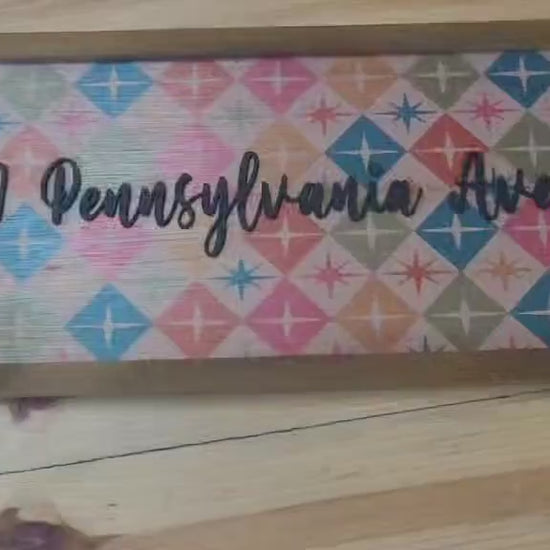 Custom Address Sign: 3D Raised Text, Family Name Established Sign