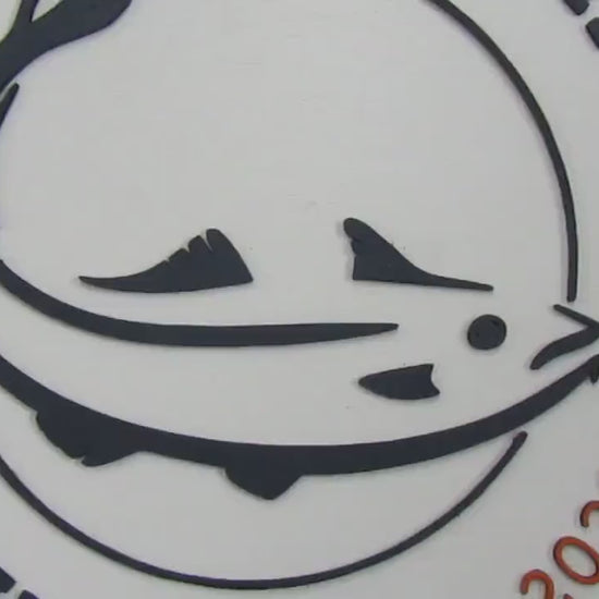 Custom Family Building Sign Personalized Customizable Fish Fisher Bait and Tackle Outdoorsman Signage Round Boating Dock Wooden Handmade