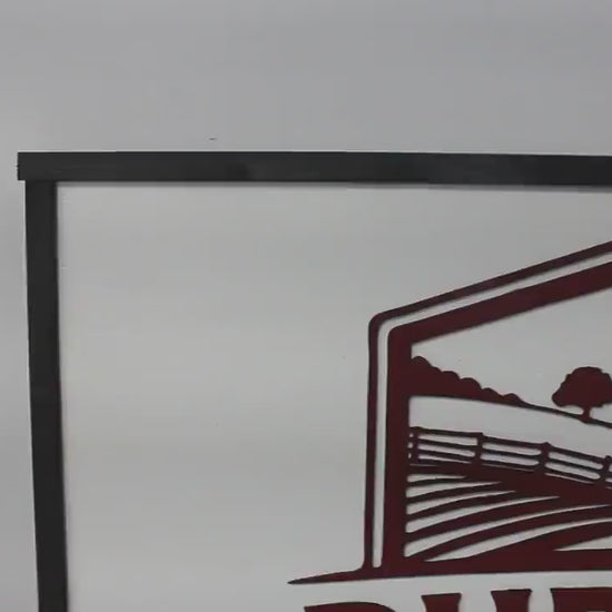 Custom Business Logo Sign: 3D Laser Cut Wood, Farmhouse Style