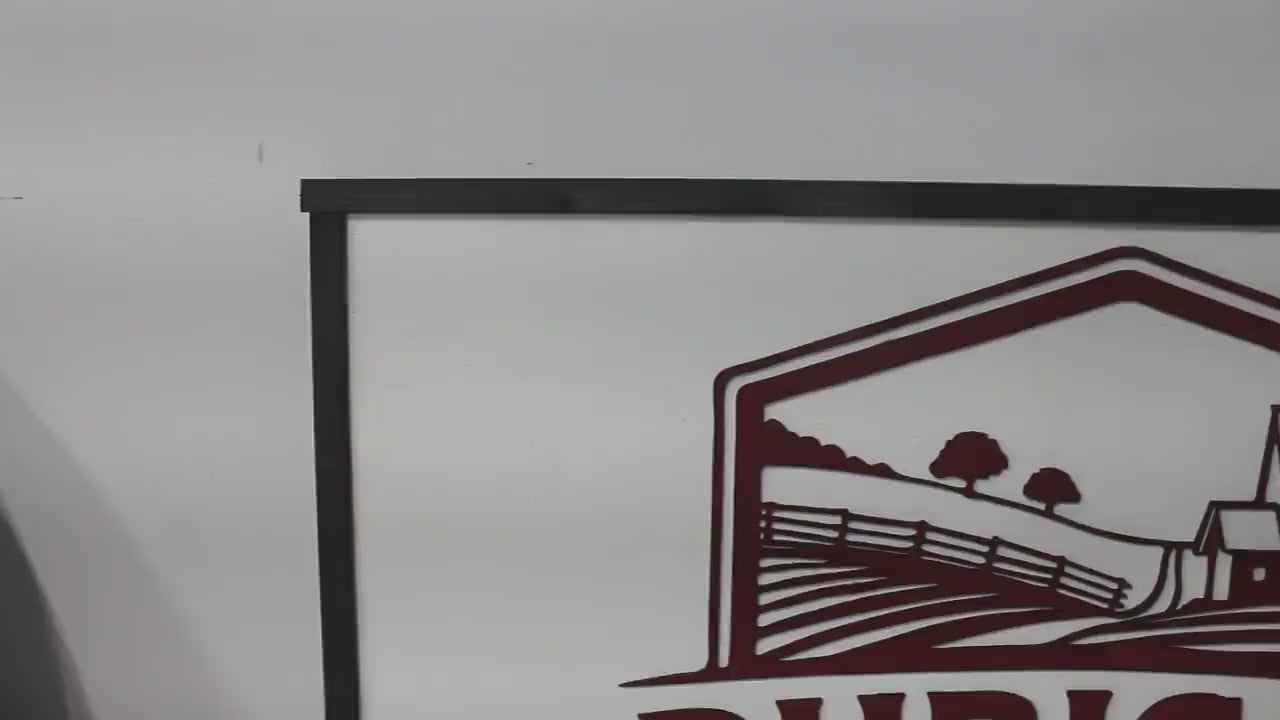 Custom Business Logo Sign: 3D Laser Cut Wood, Farmhouse Style