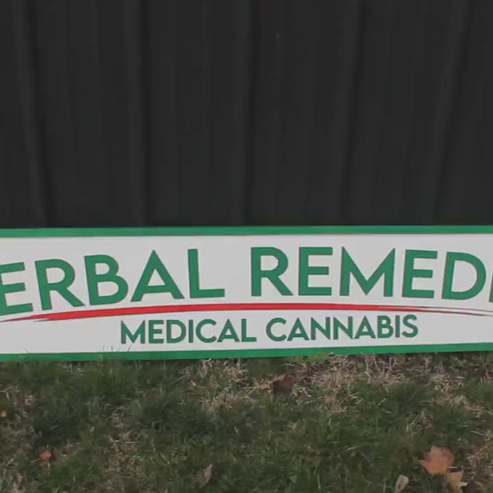 Medical Remedies Cannabis Dispensary Sign Wooden Handmade 3D Business Commerical Signage Herbal Layered Sign Single or Double sided