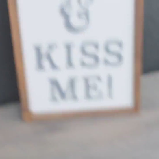 SHUT UP and KISS Me Wood Sign Decor For Your Living Room Wall