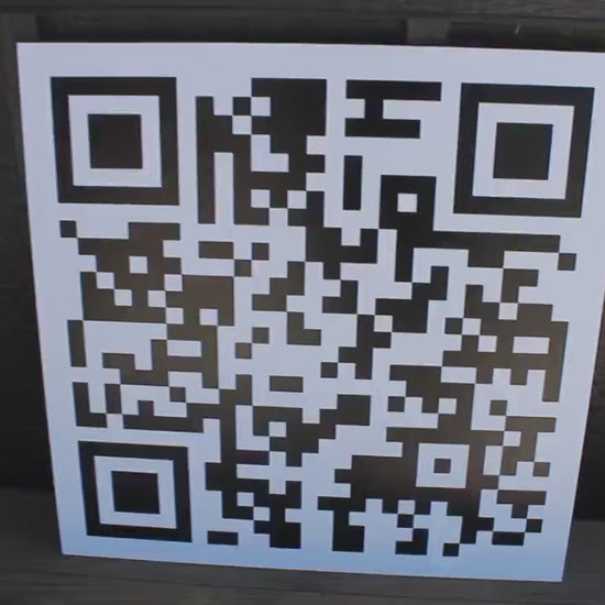 Custom QR Code Sign: Weatherproof PVC, Business Logo