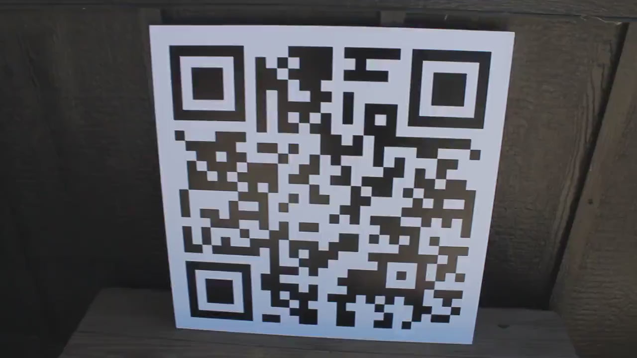 Custom QR Code Sign: Weatherproof PVC, Business Logo