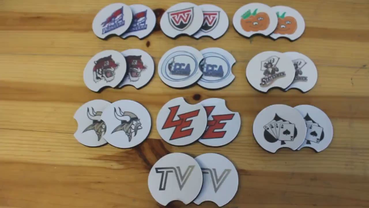 Cup Insert Custom Made to Order Local Fundraiser Idea Full Color Print Car Coaster Wholesale Bulk Printing Branded Logo