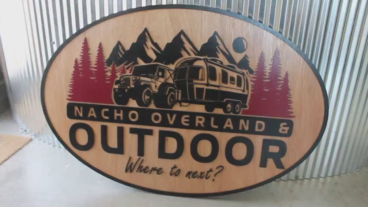 Custom SUV Camper Wood Sign: Outdoor Travel Decor