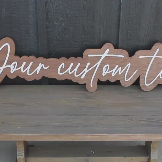 Custom Wood Sign Name Phrase Personalized Sign You Text Here  Nursey Lastname Girl Name Boy Name Single Double sided Giftable 3D Raised