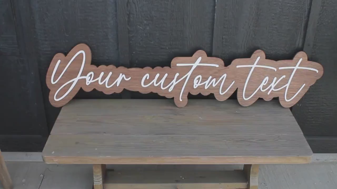 Custom Wood Sign Name Phrase Personalized Sign You Text Here  Nursey Lastname Girl Name Boy Name Single Double sided Giftable 3D Raised