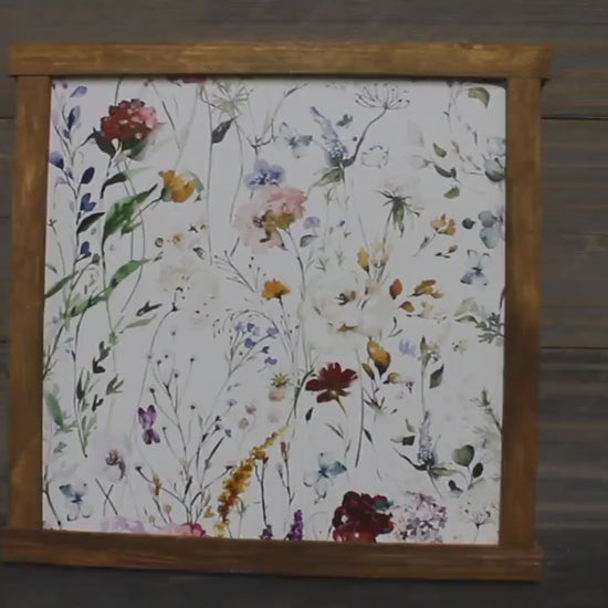 Floral Print Sign: Wildflower Spring Framed Wall Decor