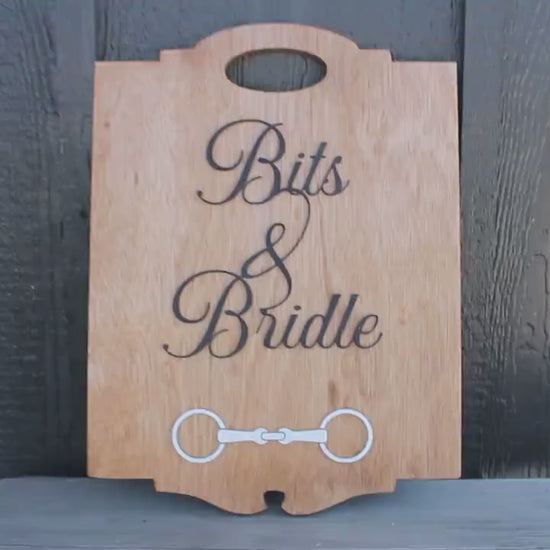 Equestrian Decor Sign: Bits and Bridle, Rustic Farmhouse Style