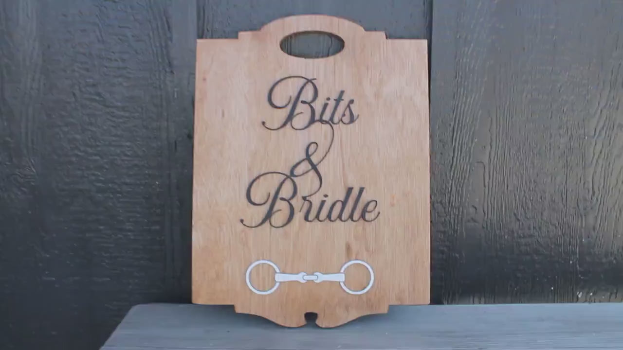 Equestrian Decor Sign: Bits and Bridle, Rustic Farmhouse Style