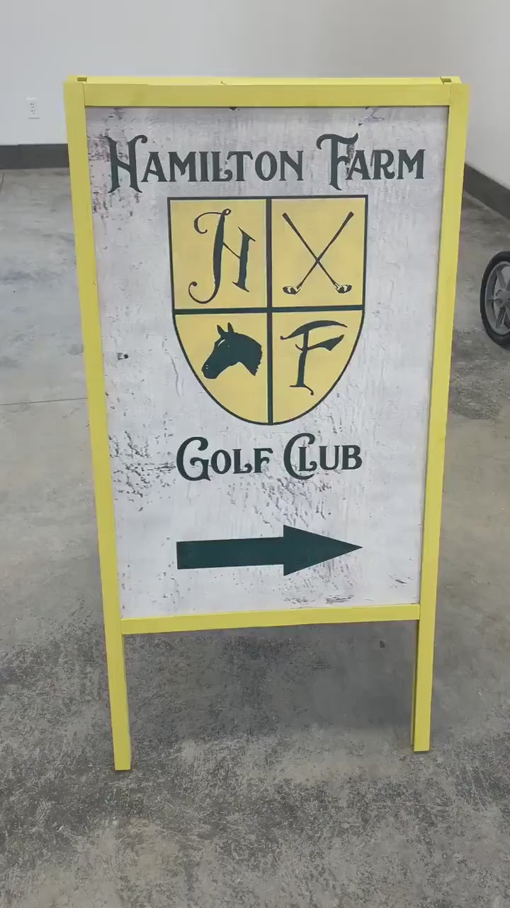 Sidewalk Sign A Frame Folding Sign Affordable Business Sign Your Logo Free Standing Extra Large Commercial Hinge Outdoor Advertising Golf