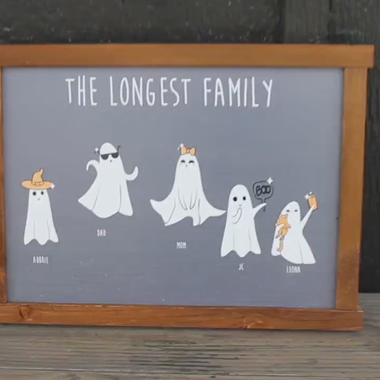 Personalized Ghost Family Sign: Spooky Halloween Decor