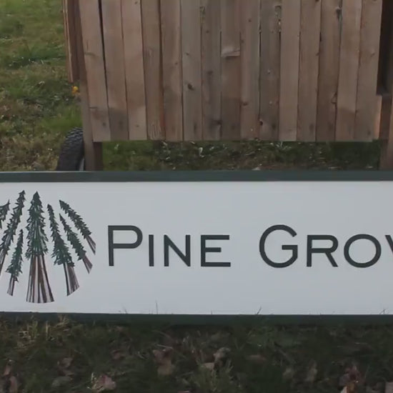 Pine Entrance Sign Tree Forest Company Commerical Custom Personalized Sign Printed Image Name Style 3d Wooden Sign
