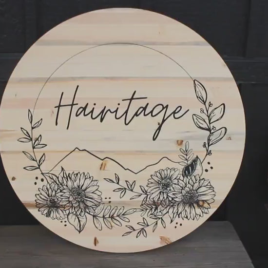 Engraved Custom Logo Wood Sign – Large Rustic Business Sign for Salon, Boutique, or Studio – Personalized Carved Wooden Branding Sign