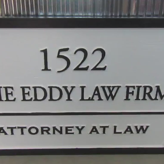 Custom Engraved Office Sign • Professional Law Firm Plaque • Personalized Business Door Sign • Raised Wood Engraving • Attorney Office Decor