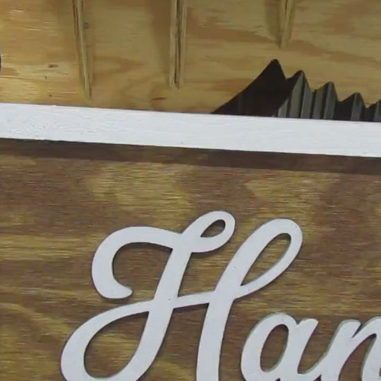 Permanent Jewelry Custom Business Signage Rectangle 3D Vendor Booth Fair Display Indoor Outdoor Small Business Logo Laser Cut Wood