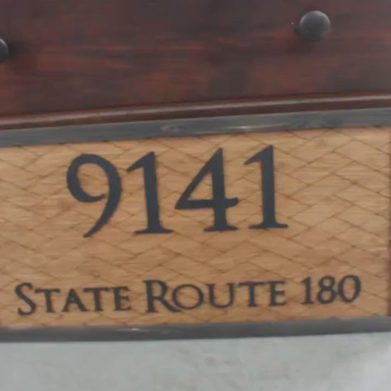 Custom Address Sign Chevron Herringbone Subway Tile Engraved Raised Personalized Home Street Sign Wooden Handmade Sign Layered Your Address