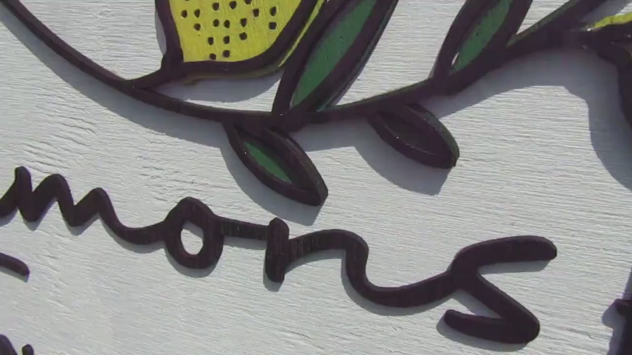 Lemons Lemonade Personalized Small Business Fruit Stand Custom Large Wooden Handmade Sign Commerical Signage Small Shop Store Front Sign