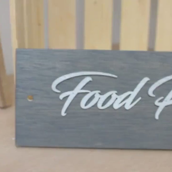 Door Sign Food Pantry Business Sign Unframed Name Plate Commerical Signage 3D Raised  Church Wooden Sign Customizable Matching Direction